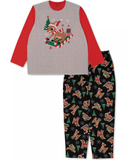 BRIEFLY STATED Men's 2-Piece Big And Tall Rudolph Pajama Set sz 1XL 1X-Large