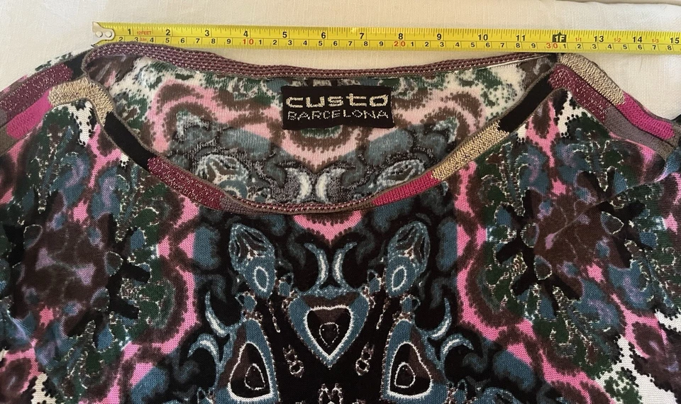 CUSTO Barcelona Fine Knit Dress Multicolour /metallic Size s - Image 3 of 4