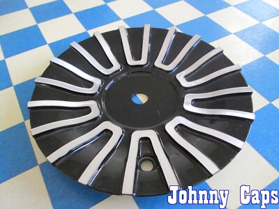 MYSTIKOL Wheels # C-007B . BLK & SILV METAL Center Cap ''NO LOGO''  [44]  (QTY. 1)