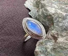 Moonstone 925 Sterling Silver Band  Ring, Statement Ring Handmade Ring  All size