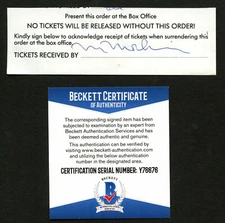 Matthew Modine signed autograph auto 1.5x4.5 cut Actor Stranger Things BAS Cert