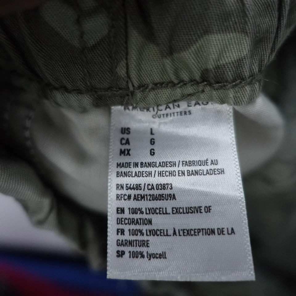 Pantalones Cortos American Eagle Outfitters Para Mujer Grandes Verde Camuflaje Cintura Elástica Foto 4 de 4