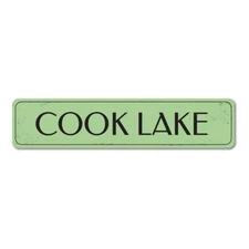 Lake Sign, Personalized Lake House Sign, Custom Lake Name Metal Decor Sign