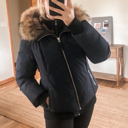 Mackage Raccoon Fur Hooded Double Zip 