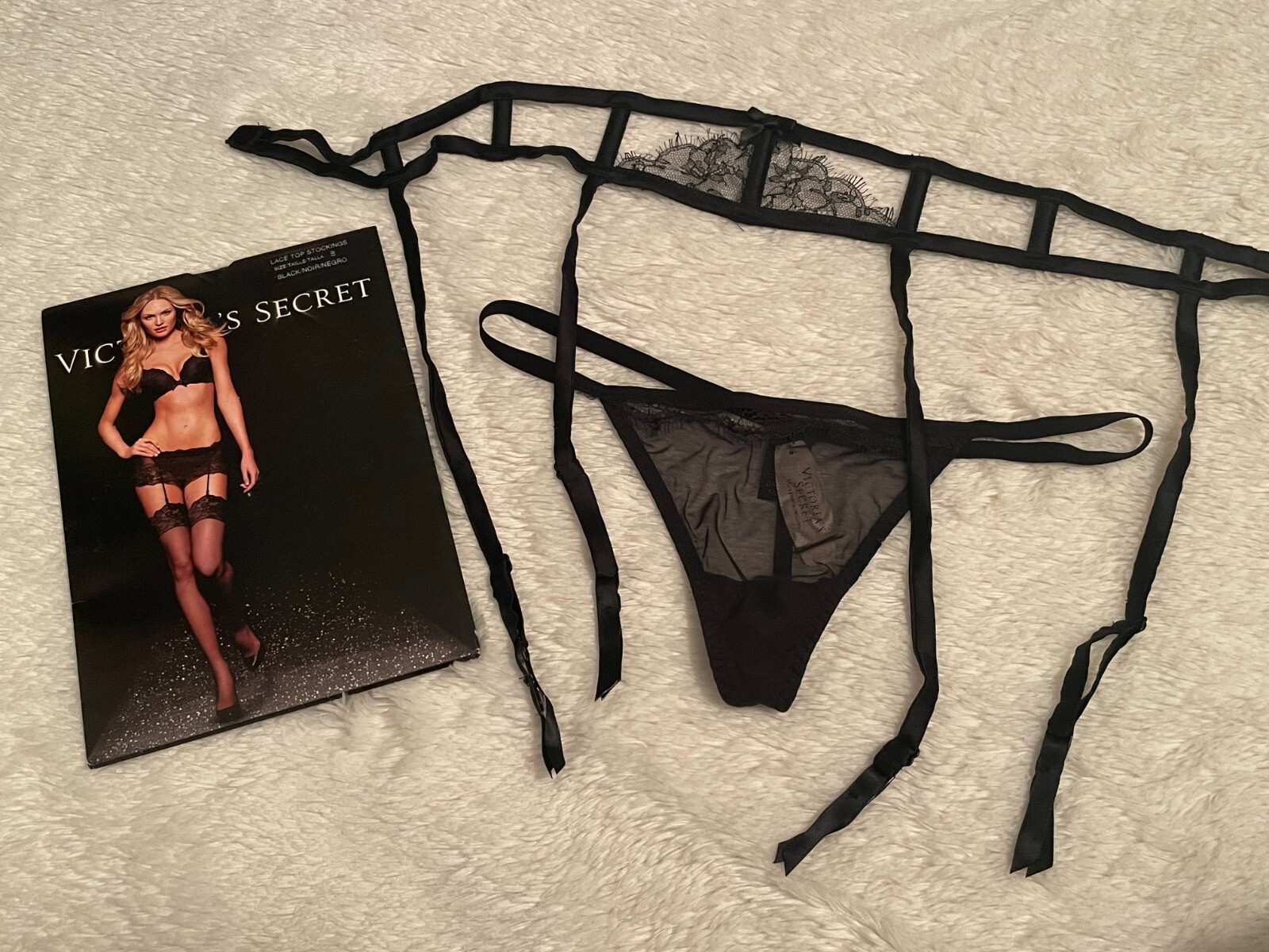 Vtg VICTORIA'S SECRET V-STRING Panty GARTER BELT … - image 7