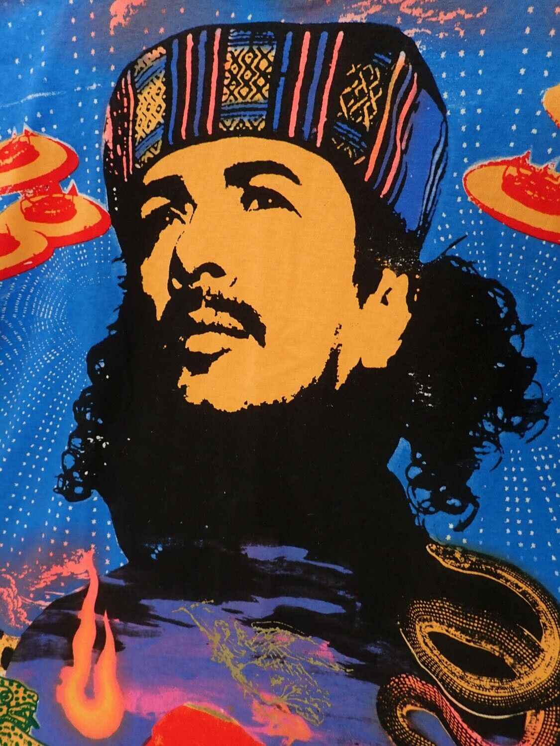 VTG 1995 Santana Men's T Shirt AOP Heaven Smiles … - image 4