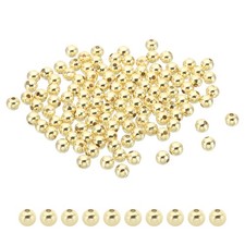 100PCS 5mm 14K Gold Filled Spacer Beads for Jewelry Making Golden