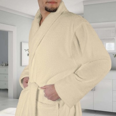 Men's 100% Turkish Cotton Terry Ultra-Plush and Absorbent Long Bathrobe