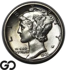 1931-D Mercury Dime, Full Split Bands, Gem BU++ FSB, Tough This Nice!