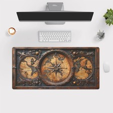  40 90cm Elegant Golden Compass Design Mouse Pad-Rubber Anti-Slip Desk Mat for O
