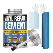 Vinyl Contact Cement, PVC Glue High Strength, Waterproof Pool Patch Repair Kit, 