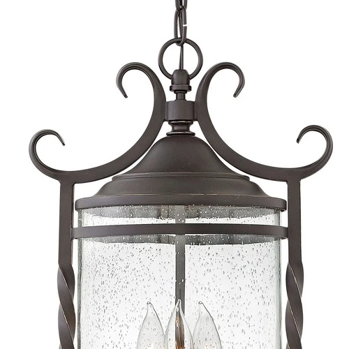 Hinkley Lighting 1147-CL Casa 3 Light 12"W Wrought Iron Outdoor - Black - Picture 3 of 4