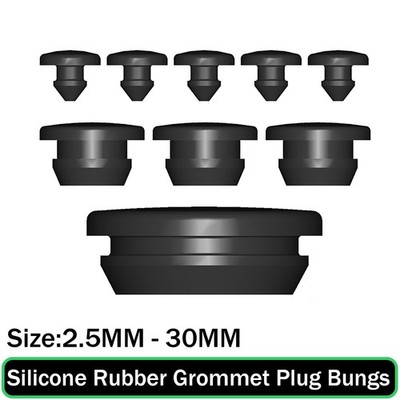 Grommet Plug Bungs Cable Wiring Protect Bushes Silicone Rubber 2.5mm to 30mm