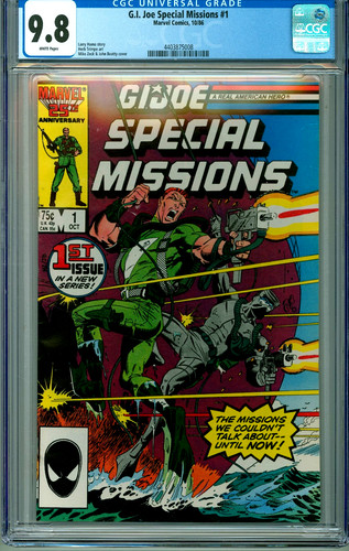 GI JOE SPECIAL MISSIONS #1 CGC 9.8 NEW NON-Circulated CGC CASE MARVEL 1986