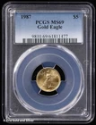 1987 $5 1/10 oz American Gold Eagle PCGS MS 69 | Uncirculated UNC BU