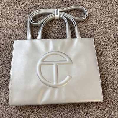 Telfar Shopping Bag Mediun Silver New