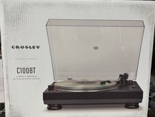 Crosley C100BT-BK 2-Speed Bluetooth Turntable Record Player - Black