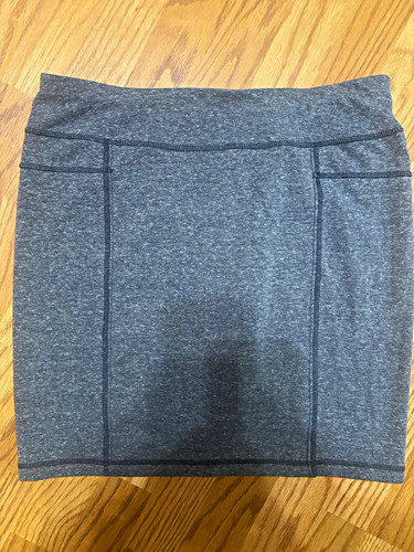 Athleta Women’s Gray Solid Athletic Activewear Skirt Skort Short Pull-On M