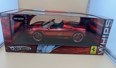 Hot Wheels Whips Ferrari 360 Spider Candy Apple Red 1/18 RARE