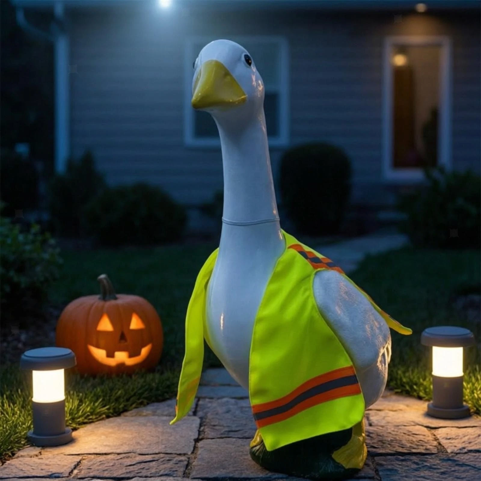 Reflective Goose Vest High-Visibility Costume Funny for Seasonal Photo Moments image 2
