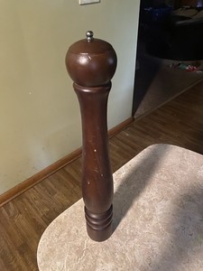 18 ‘’ Wooden Manual Pepper Mill Grinder, Brown Vintage/Retro