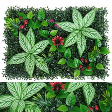 Image of 40x60cm Artificial Wall Panel Plants Evergreen Leaves Grass Boxwood Hedge Panels