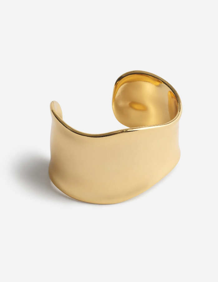 MADEWELL Sculpted Wide Cuff Bracelet - Antique Gold