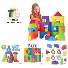 Large Building Foam Blocks for Toddlers   Giant Jumbo Big Building Blocks 30 ...