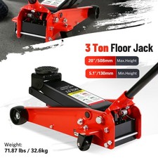 3 Ton Hydraulic Floor Jack with Single Quick Lift Piston Pump,Red