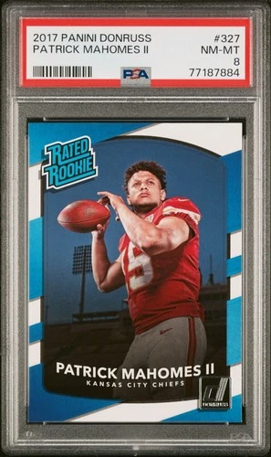 2017 Donruss RC Rookie #327 Patrick Mahomes II PSA 8 Kansas City Chiefs
