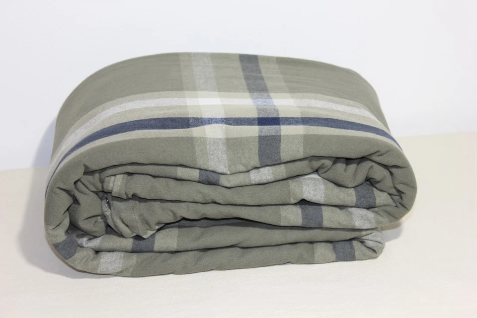 Pottery Barn Xander клетчатый фланелевый пододеяльник королева 90x88 - Изображение 2 из 4