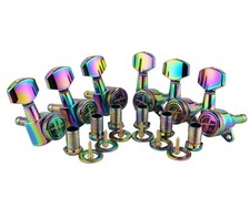Guyker 6 Locking Tuners for Electric Acoustic Guitars - Rainbow Finish
