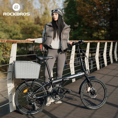 #ad ROCKBROS 20 inch Folding Bike Shimano 7 Speed Cable Disc Brake Adjustable Stem $280.00