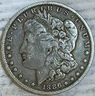 1886 Morgan Silver Dollar Uncertified Circulated Condition