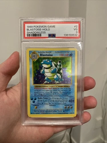1999 Base Shadowless Blastoise 2/102 (PSA 3)
