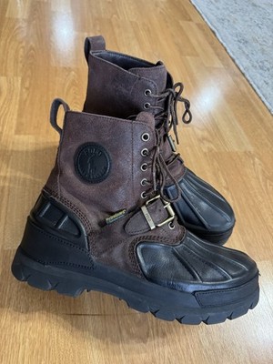Polo Ralph Lauren Oslo High BT WP Brown/Black Waterproof Boots  Men s Size 10.5D