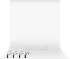 EMART 8.5x10 ft White Backdrop for Photography, Large Party 8.5x10ft, 