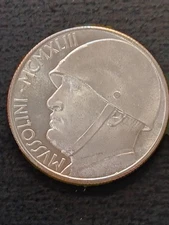 1943- 20 Lire Fantasy Coin Silver Plated