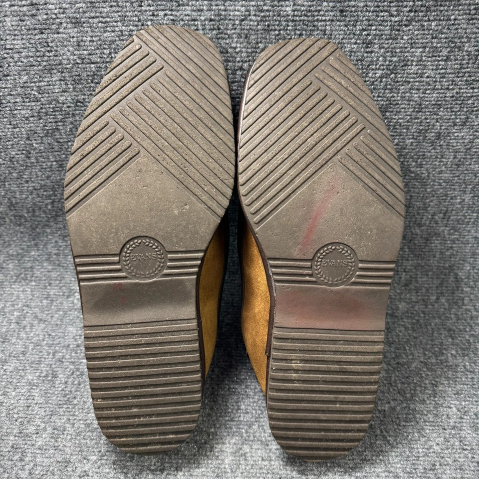 Zapatillas LB Evans para hombre 13 marrón gamuza cuero sin cordones ribete de cuero Foto 3 de 4