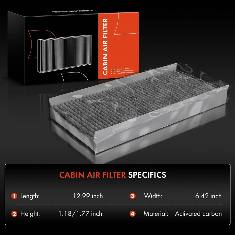 2x Filtro de Ar de Cabine de Carbono Ativado para Chevrolet Chevy Corsa Meriva Saab 9-3X - Imagem 2 de 4