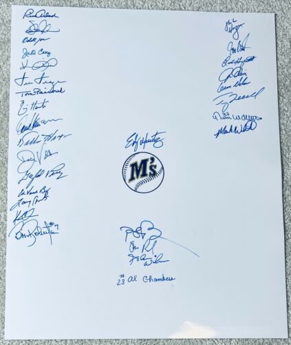 SEATTLE MARINERS ALUMNI TEAM SIGNED AUTOGRAPH 16X20 PHOTO COA EDGAR MARTINEZ - Picture 1 of 1