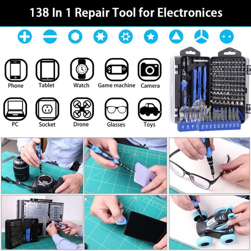 138 in 1 Mini Precision Screwdriver Set PC Phone Laptop Computer Repair Tool Kit - Picture 4 of 16