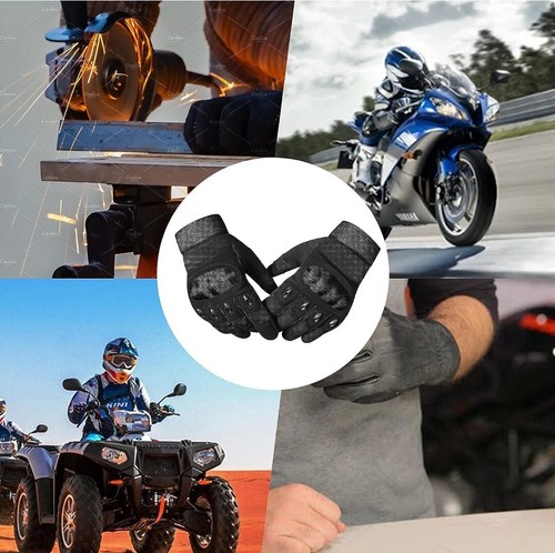 GUANTI DA MOTO SPORTIVE CON PROTEZIONE NOCCHE UOMO DONNA TOUCHSCREEN TAGLIA S - Foto 6 di 7