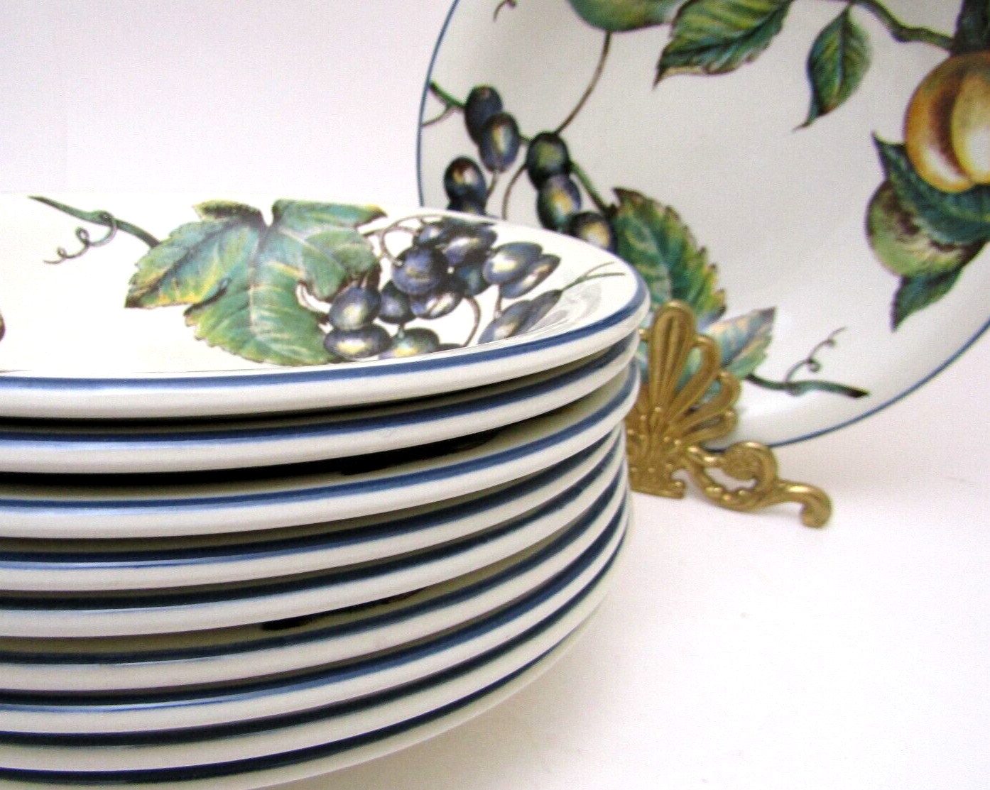 10 Pier 1 England Angleterre Macintosh Coupe Soup Bowl Fruit Paste Bowls 8.5"