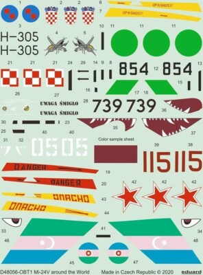 Eduard Accessories D48056 - 1:48 Mi-24V around the World for Zvezda - Neu
