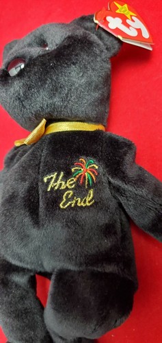 RARE Ty Beanie Baby The End Bear with Errors - Has Tags & Comes with Case - Picture 10 of 12