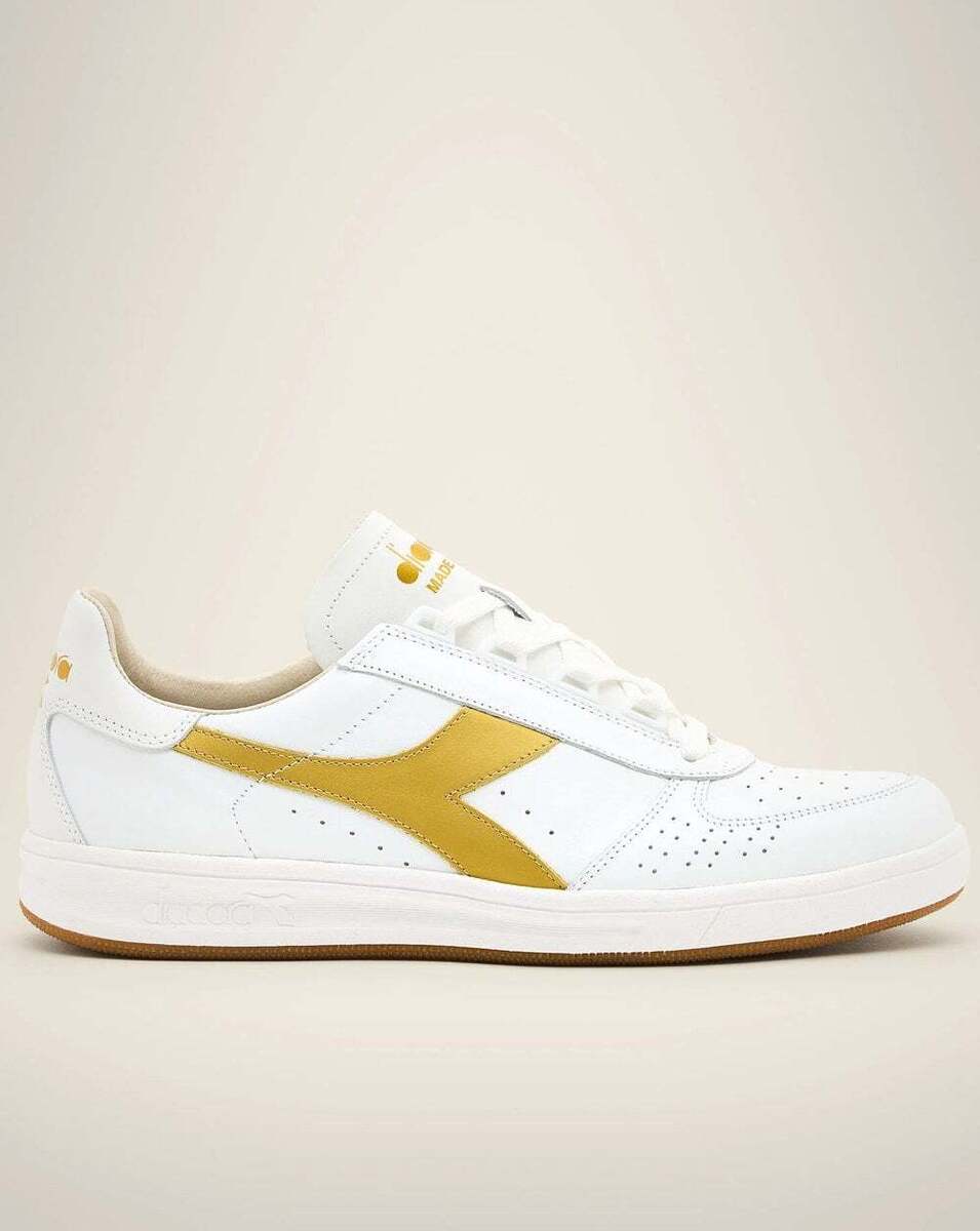 Diadora Borg Elite Trainer Premium White/Gold- Casuals, 80s Diadora Borg Elite Trainer Premium White/Gold- Casuals, 80s