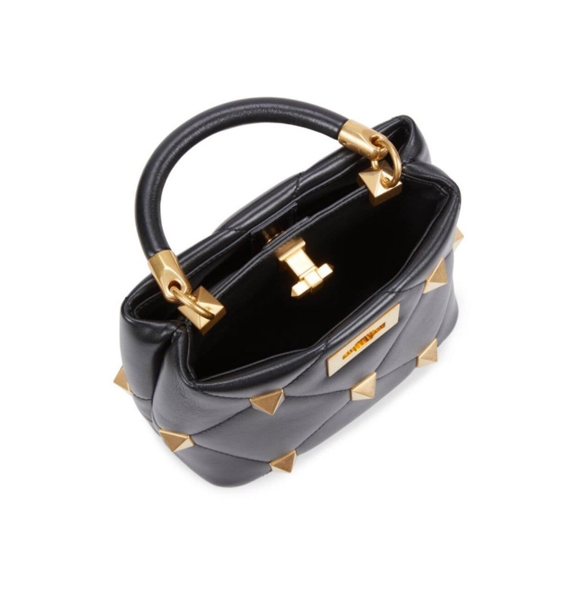 関送込【VALENTINO】Roman Stud レザー ショルダーバッグ Valentino garavani Small Roman Stud Leather Satchel With