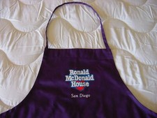 Rare Ronald McDonald House San Diego Purple Apron In Very Good Condition