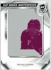 2020-21 UD The Cup Dylan Cozens Rookie Masterpieces Magenta Printing Plate 1/1